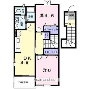 サニー・パラッツオ A【2階】の間取り