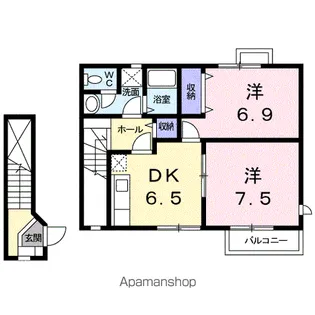 LITTLE KOHOKU【2階】の間取り