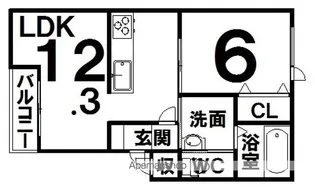 COCO DEUX(ココドゥ)【3階】の間取り