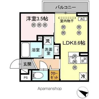 サンガーデン新山口 B【3階】の間取り
