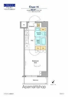 プラウドフラット根津谷中【3階】の間取り