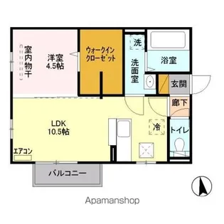 ベルデュール【1階】の間取り