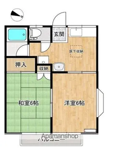 サンファン【107号室】の間取り