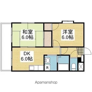 コーポカワモト5【4階】の間取り