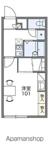 レオパレスクローバー【102号室】の間取り