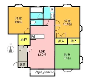 サンパレス並柳【102号室】の間取り