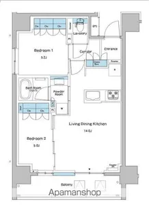 ルフォンプログレ志村坂上【2階】の間取り