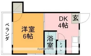 コーポ北久米【2階】の間取り