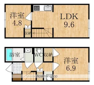 レオネクストサンシャイン岩室【1階】の間取り