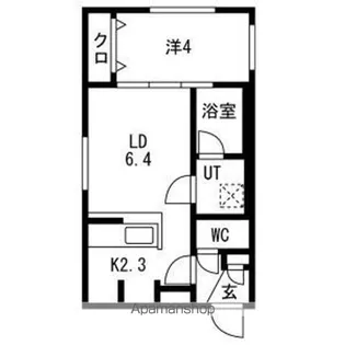 Flandre桑園【3階】の間取り