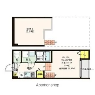 ロイヤルガーデン新田【1階】の間取り