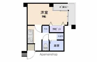 いよてつロフティ上一万【707号室】の間取り