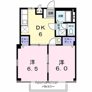 メルベーユ宮 A【1階】の間取り