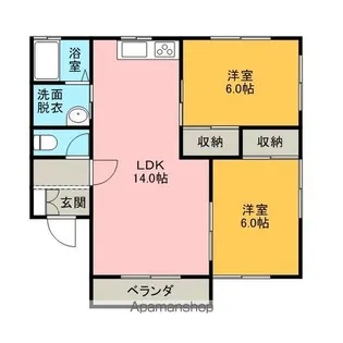 グランデュール松園【202号室】の間取り