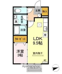 リビングタウン伏石 B棟【1階】の間取り