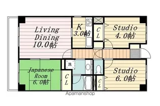クレストヒル中野木【4階】の間取り