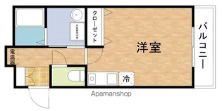 ミラクルセブン江坂【6階】の間取り