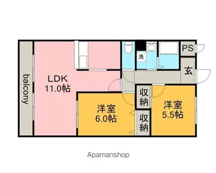 リベルタ・パラッツォ【3階】の間取り