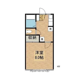 メゾンシャロームB【102号室】の間取り