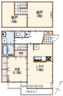 サンライズ山手【C号室】の間取り
