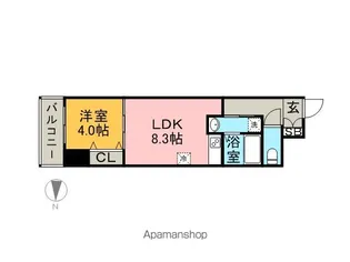 エストレーア薬院【3階】の間取り