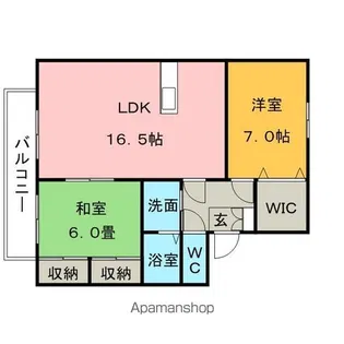カサグランデⅡ【1階】の間取り
