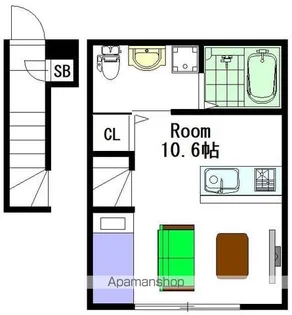 エスパシオ秋津【202号室】の間取り