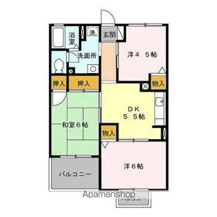 パレス土方【1階】の間取り