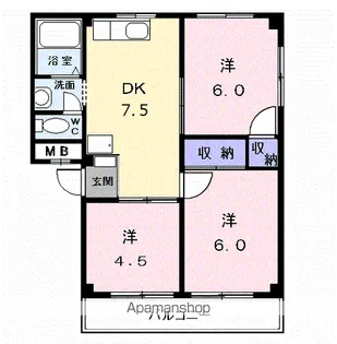 ロジュマンK【2階】の間取り