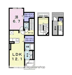 アンソレイエⅤ【3階】の間取り