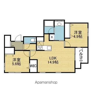 へーベルメゾン上町【3階】の間取り