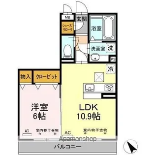 FLORA M(フローラエム)【1階】の間取り