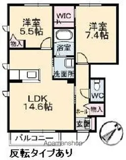 グランドメゾン大門五丁目A棟【1階】の間取り