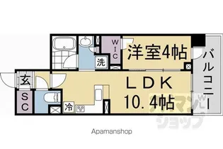 ユニハイム京都七条通り【802号室】の間取り