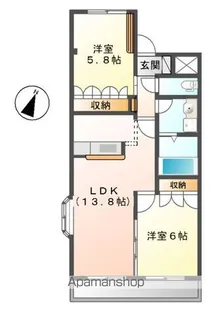 グランチェスタSOUTH【2階】の間取り