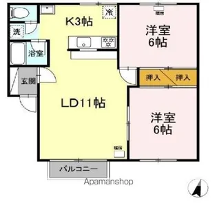 グリーンヒル藻岩【2階】の間取り