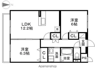 ライフコア中千田【3階】の間取り