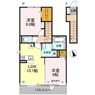 モルト・ベーネ B【2階】の間取り