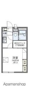 レオパレスプティフォンティーヌ【102号室】の間取り
