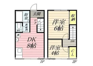 カーサ廣田B【2号室】の間取り