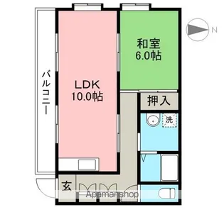 レッドハットⅡ【2階】の間取り