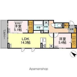 レジデンスヒルトップX XI XI【2階】の間取り