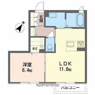 いなほB【102号室】の間取り