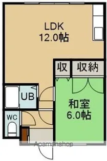 キャッスル長谷川(キャッスルハセガワ)【102号室】の間取り