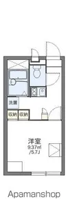 レオパレスリバーサイド竹田【2階】の間取り