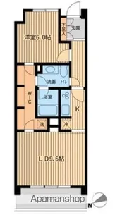 HF若林公園レジデンス【1階】の間取り