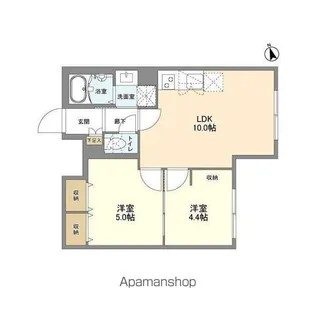 東京都新宿区戸山1丁目【マンション】の間取り
