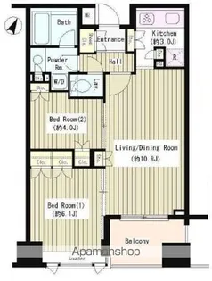 コクヨーレ日本橋【7階】の間取り
