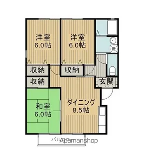 ピュアドーム1【2階】の間取り