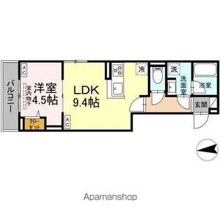 セレスティア六町IV【3階】の間取り